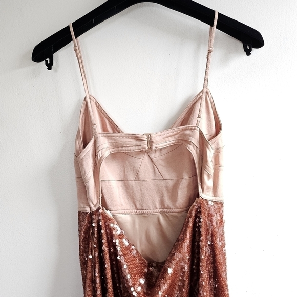 New A.L.C. Gisele Sequined Brownsirocco Midi Dress NWT 6 US - Picture 15 of 17